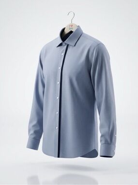 Wrk Men's Dark Blue/Gray Classic Button-Up Shirt With Accents #classicbuttondown